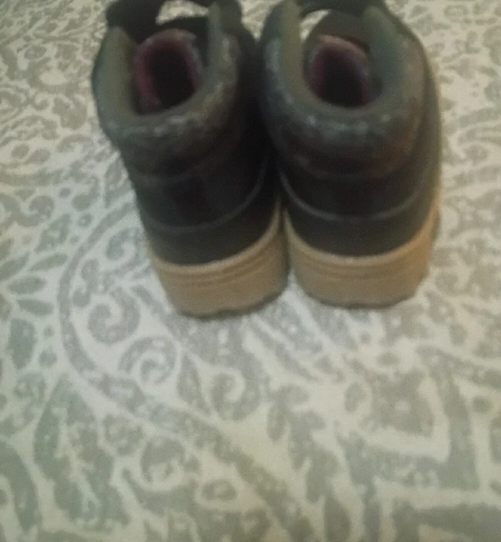 Carter's Black and Tan Toddler Hook-and-Loop Ankle Boots. 6